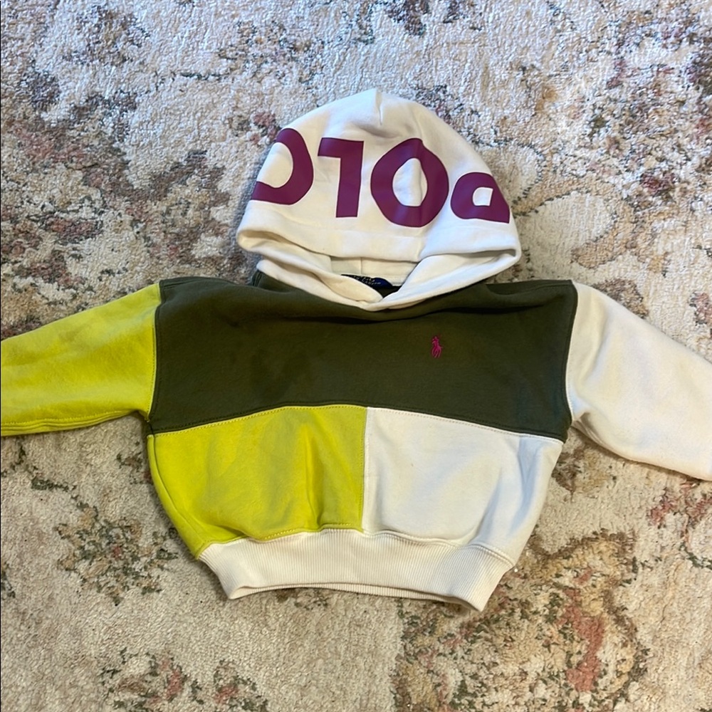 Polo by Ralph Lauren Green and Yellow Sweatshirt